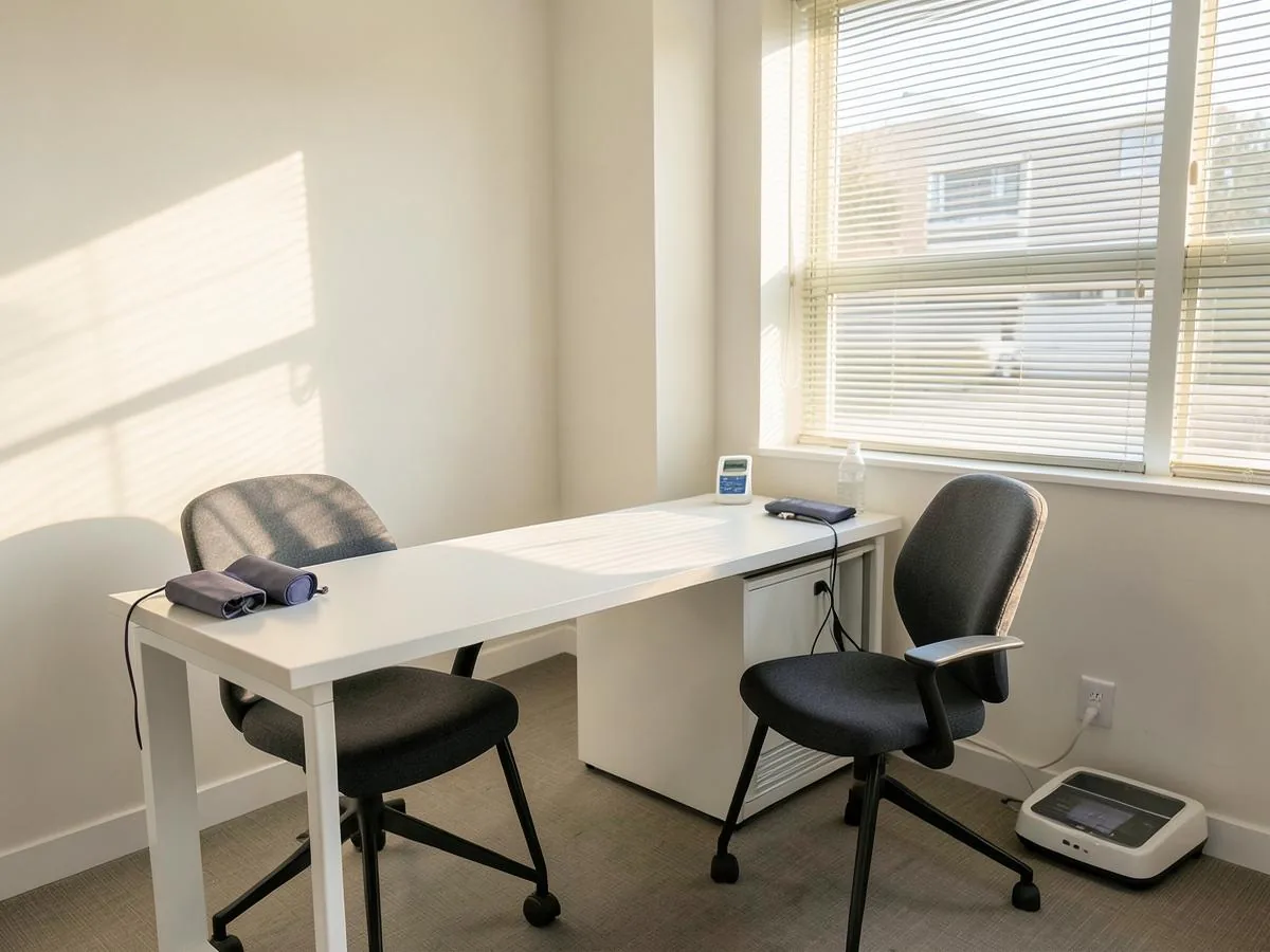 Medical weight loss clinic consult room
