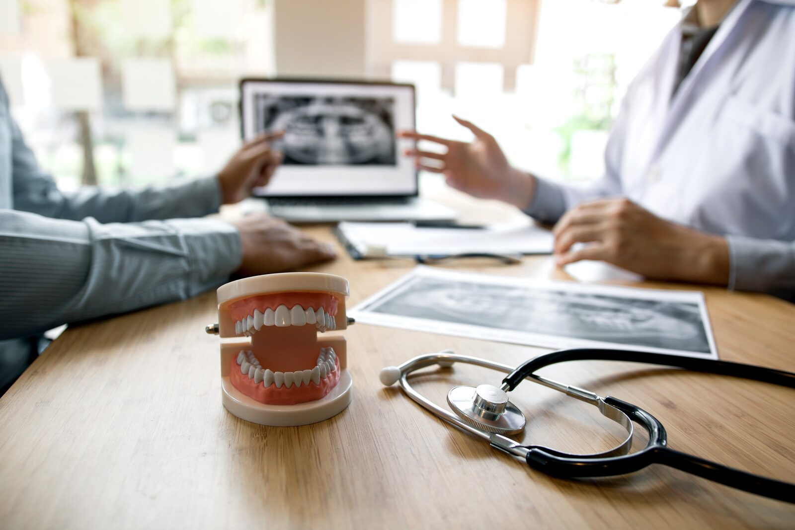 Dental practice patient consultation with digital X-ray in Louisville, KY