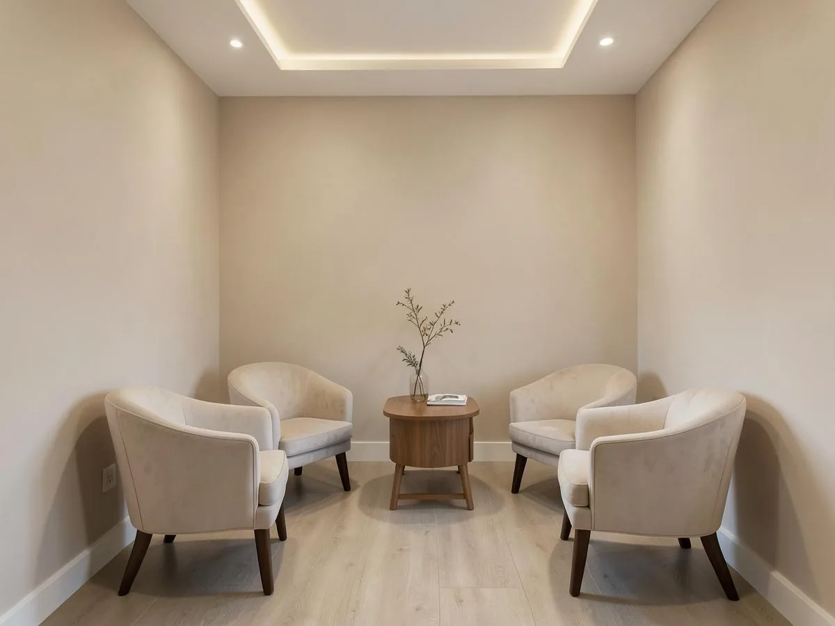 Plastic surgery practice consult room
